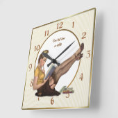 Button abbrechen - Bibrarian anpassen Quadratische Wanduhr (Winkel)