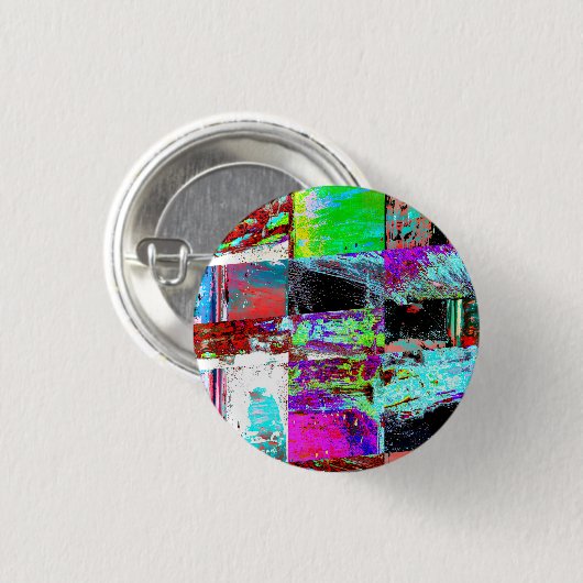 Button – Abstract Grid (Vorne & Hinten)