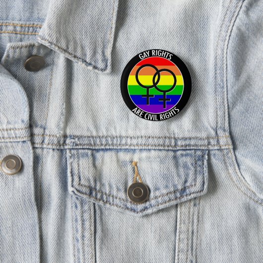 Button-Abzeichen - Gay Rights - Zivile Rechte Button (Beispiel)