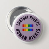 Button-Abzeichen - LGBTQIA-Rechte Menschenrechte Button (Vorne & Hinten)