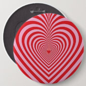 Button-Abzeichen - optische Illusionsherzen Button (Vorne & Hinten)