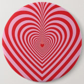 Button-Abzeichen - optische Illusionsherzen Button (Vorderseite)