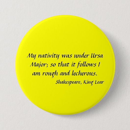 Button/Abzeichen - Shakespeare, "King Lear", 7,5 c Button (Vorderseite)