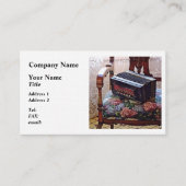 Button-Akkordeon auf dem Stuhl mit festem Sitz Visitenkarte (Vorderseite)