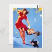 Button am Windtag Postkarte (Vorne/Hinten)