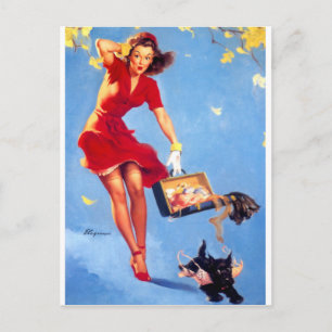 Button am Windtag Postkarte