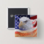 Button "American Flag Pride Spirit Eagle Button" (Vorne & Hinten)