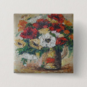 Button Ann Hayes Painting Blume Mix Delight
