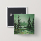 Button Ann Hayes Painting Green Forest (Vorne & Hinten)