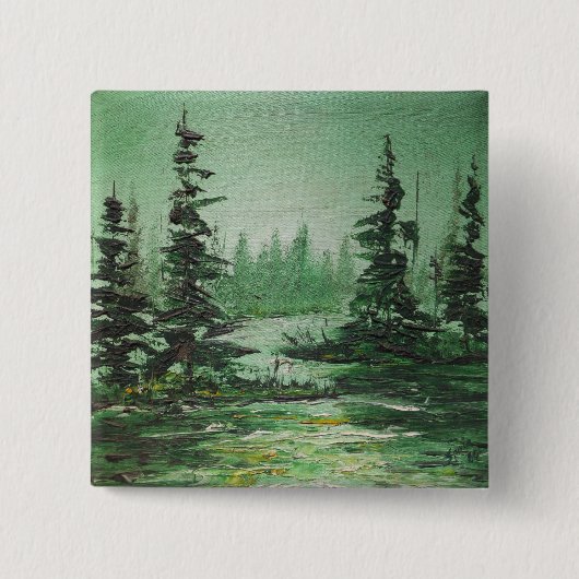 Button Ann Hayes Painting Green Forest (Vorderseite)