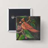 Button Ann Hayes Painting Kardinal (Vorne & Hinten)