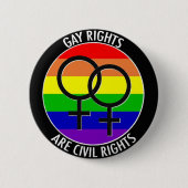 Button-Anstecker - Gay Rechte sind Bürgerrechte Button (Vorderseite)