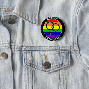 Button-Anstecker - Gay Rechte sind Bürgerrechte Button