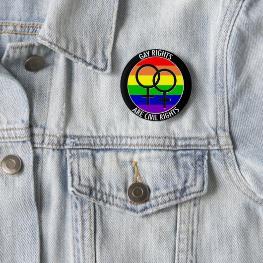 Button-Anstecker - Gay Rechte sind Bürgerrechte Button (Beispiel)