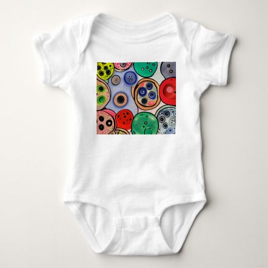 Button Art Baby Strampler (Vorderseite)