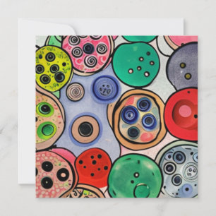 Button Art Feiertagskarte