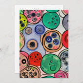 Button Art Feiertagskarte (Vorne/Hinten)