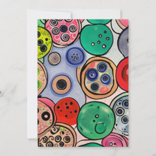 Button Art Feiertagskarte