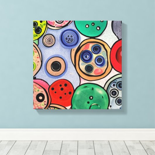 Button Art Leinwanddruck (Insitu (Holzboden))