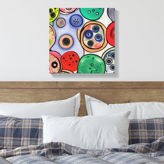 Button Art Leinwanddruck (Insitu (Schlafzimmer))