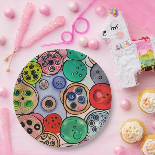 Button Art Pappteller (Party)