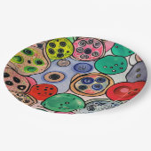 Button Art Pappteller (Schrägansicht)