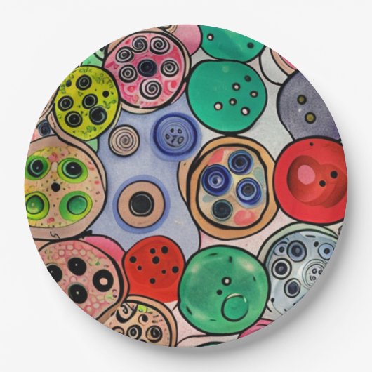 Button Art Pappteller (Vorderseite)
