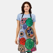 Button Art Schürze (Getragen)