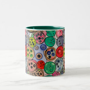 Button Art Zweifarbige Tasse