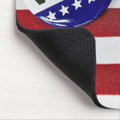 Button auf amerikanischer Flagge Mousepad (Ecke)