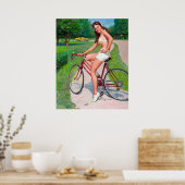 Button auf dem Fahrrad Poster (Küche)