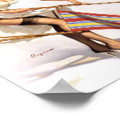 Button auf dem Rasen Poster (Ecke)