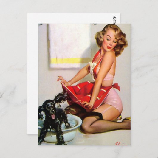 Button aufschütteln postkarte (Vorne/Hinten)