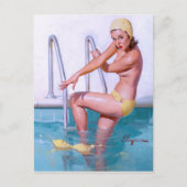 Button aufstehen postkarte (Vorderseite)