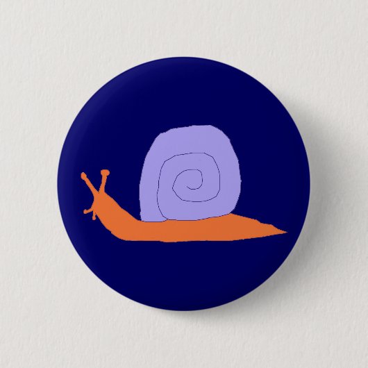 Button aus lila und orangefarbenen Schnecken (Vorderseite)
