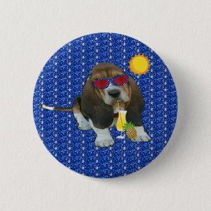 Button Baby Basset Hound Sheldon Sommerzeit