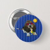 Button Baby Basset Hound Sheldon Sommerzeit (Vorne & Hinten)