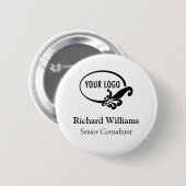 Button Back Button Business-Logo für das Round-Nam (Vorne & Hinten)