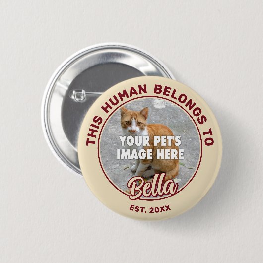Button-Back-Button für Ihr Cat-Foto Button (Vorne & Hinten)