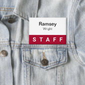 Button Back Name Abzeichen 3,5 Zoll dunkelrot (Insitu)