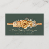 Button backen Kekse Brät Salbeigold Visitenkarte (Vorderseite)