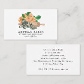 Button-Bäckerei mit Blumenwalzwerk Visitenkarte (Vorne/Hinten)