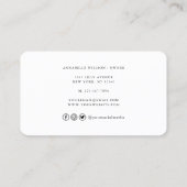 Button-Bäckerei-Visitenkarte aus Holz Visitenkarte (Rückseite)