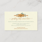 Button backery Backwaren Süßigkeiten Keks Beige Visitenkarte (Rückseite)