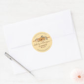 Button Backkost Brät elegant gelb Runder Aufkleber (Umschlag)