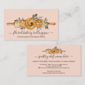 Button-Backkost wird geblasen Rosa Visitenkarte (Vorne/Hinten)