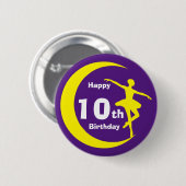 Button - Ballerina 10. Geburtstag (Vorne & Hinten)