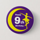 Button - Ballerina 9. Geburtstag (Vorderseite)