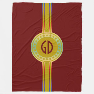 Button Banner Stars - goldfarben + Ihre Ideen Fleecedecke