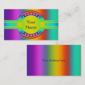 Button Banner Stars - Neonfarben + Ihre Ideen Visitenkarte (Vorne/Hinten)